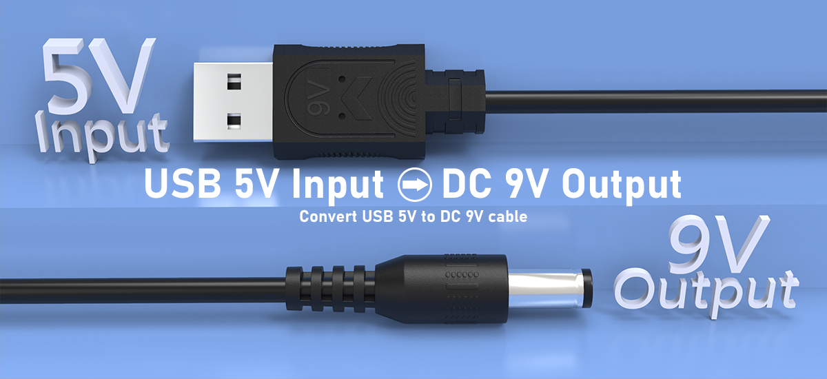 USB boost kablea 5v-tik 12v-ra