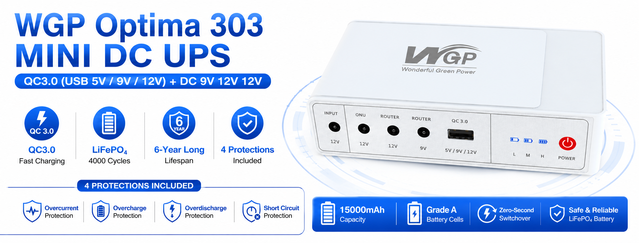 https://www.wgpups.com/wgp-optima-303-mini-dc-ups-15000mah-lifepo%e2%82%84-battery-4000-cycles-qc3-0-usb-dc-outputs-for-routersecurity-camera-product/